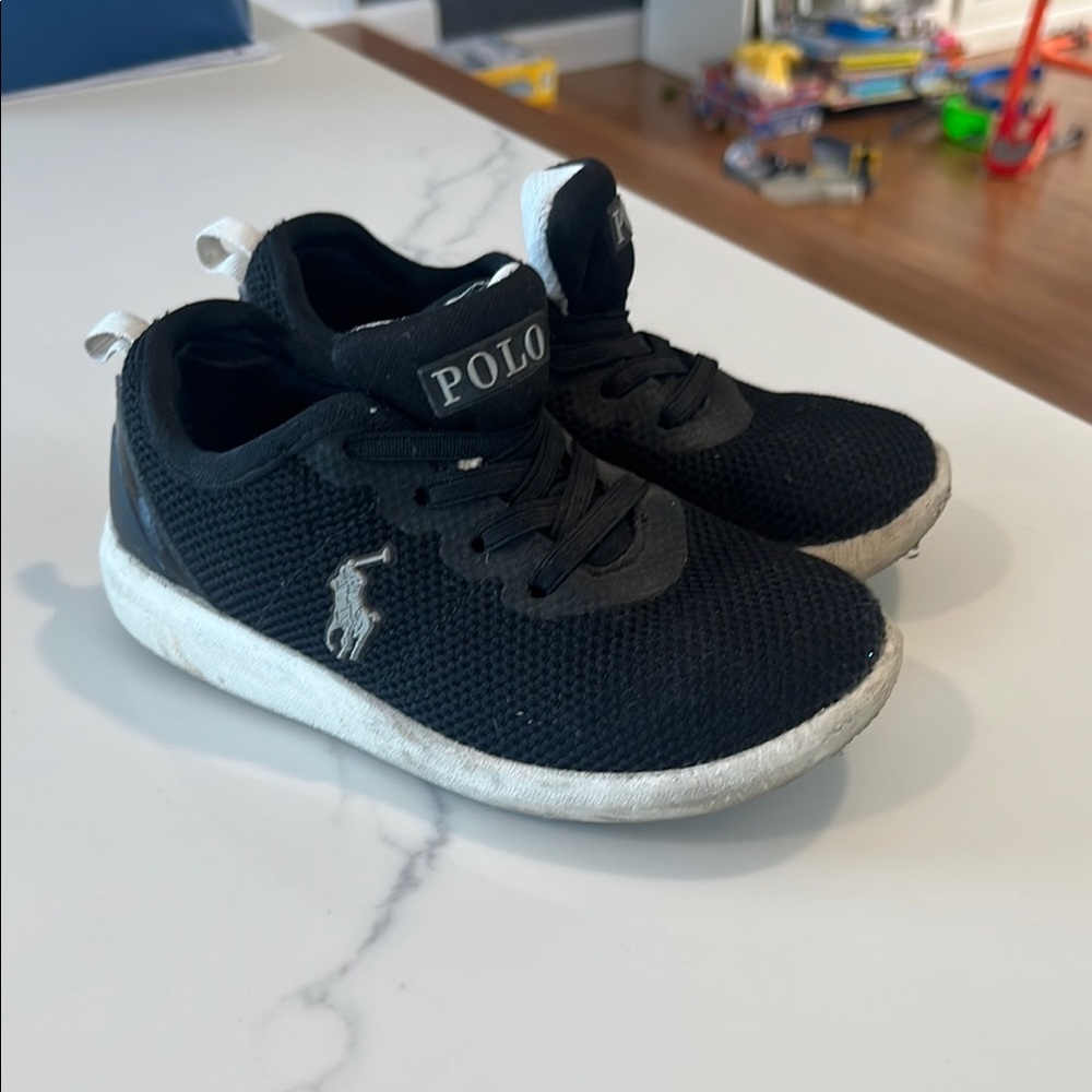 Polo by Ralph Lauren Black and White Kids Sneakers